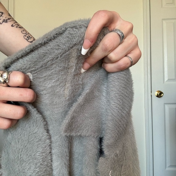 Amanda Uprichard Devin sweater mini dress in FOG long sleeve XS - Picture 7 of 7